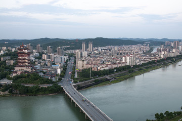 绵阳越王楼全景