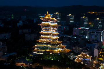 绵阳越王楼夜景