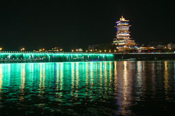 绵阳越王楼夜景