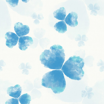 水彩幸運草 無縫拼接圖案