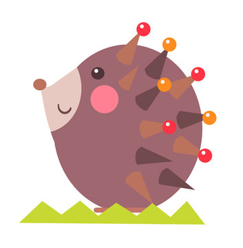 刺猬 卡通動物 PSD