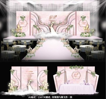 大理石婚礼 婚礼设计 粉色婚礼