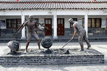 雕塑 矿工 煤矿工人