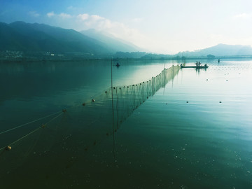 波海湖 晨曦 星湖 七星岩