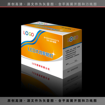 高檔LED射燈包裝盒設(shè)計(jì)