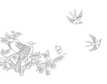 海棠和小鸟
