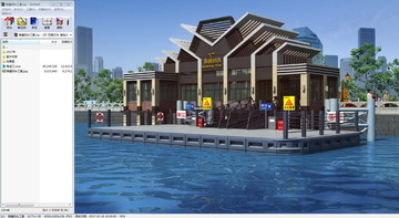 海幢碼頭江景3d模型JPG大圖