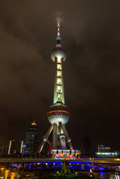 上海 东方明珠电视塔 夜景