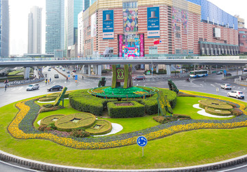 上海陆家嘴转盘 上海城市道路