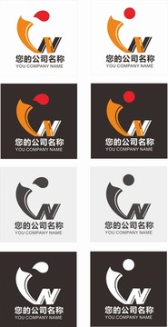 字母W 加油站标志 Logo