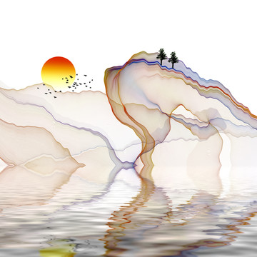 山水抽象畫
