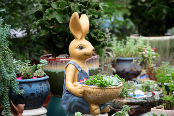 庭院 建筑 雕塑 兔子
