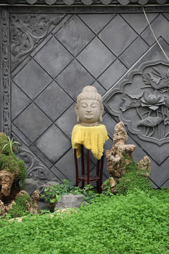 庭院 建筑 雕塑 佛