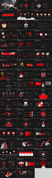 红色高端大气企业通用PPT模板