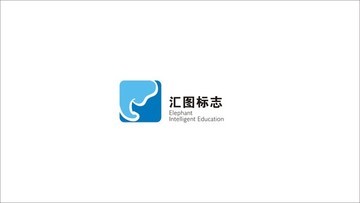大象卡通可愛logo