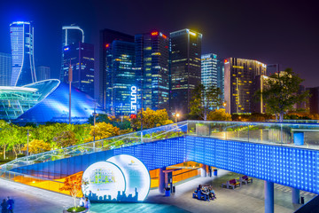 杭州钱江新城夜景