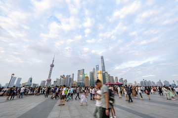 上海外灘看陸家嘴建筑