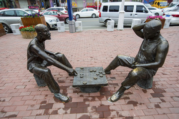 下象棋雕塑
