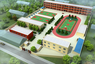 小学鸟瞰图模型02