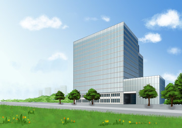 動漫場景建筑大樓