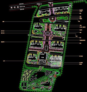 校园景观平面cad