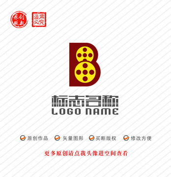 B字母标志影视logo