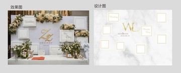 大理石婚禮簽到背景