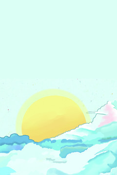 日出日落海報(bào)展板
