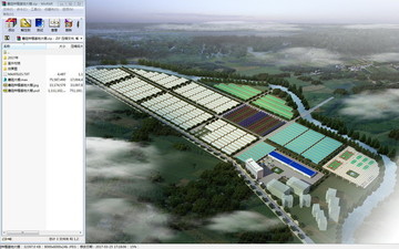 蘑菇種植基地大棚鳥瞰圖3d模型