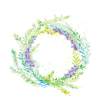 迷迭香花環(huán) 清新 自然