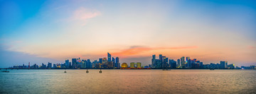 杭州钱江新城夜景宽幅 杭州夜景