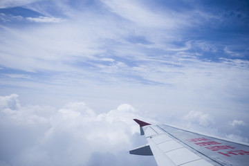 飞机拍摄天空