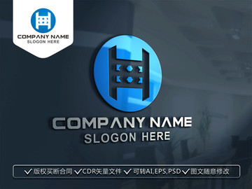 H字母LOGO設(shè)計(jì)