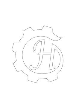 CH GH字母适合机械logo