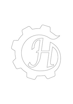 CH GH字母適合機械logo