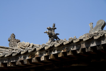 屋脊砖雕装饰 清代关中宅院