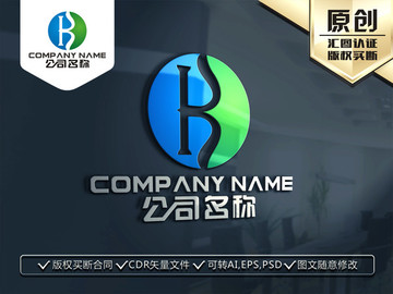 K字母 B字母LOGO设计