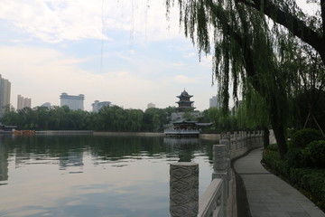 公园风景 公园湖