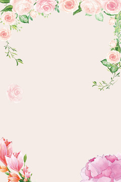 鮮花邊框背景