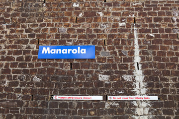 石头墙背景Manarola