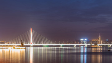 杭州钱江三桥西兴大桥夜景