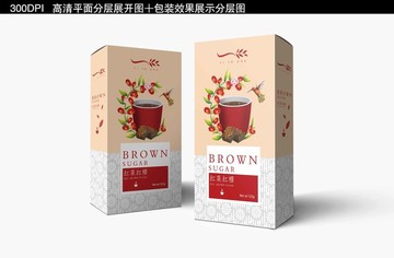 紅棗紅糖包裝設(shè)計(jì)加效果圖展示
