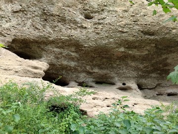 大别山石窟洞壁