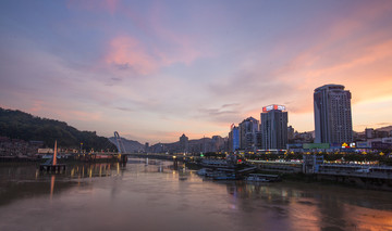 福建南平城市夜景