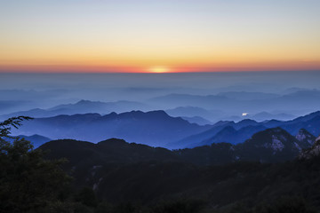 泰山日落