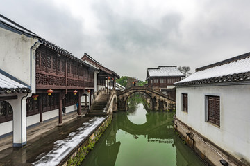 江南古镇雪景