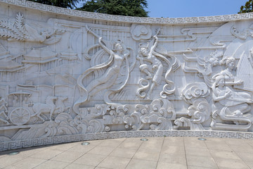 仙女浮雕墙