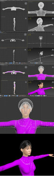 FBX3DMAX体操队员蒙皮