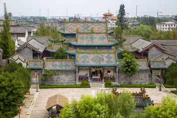 枣庄市台儿庄古城关帝庙全景