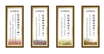 企业文化墙展板